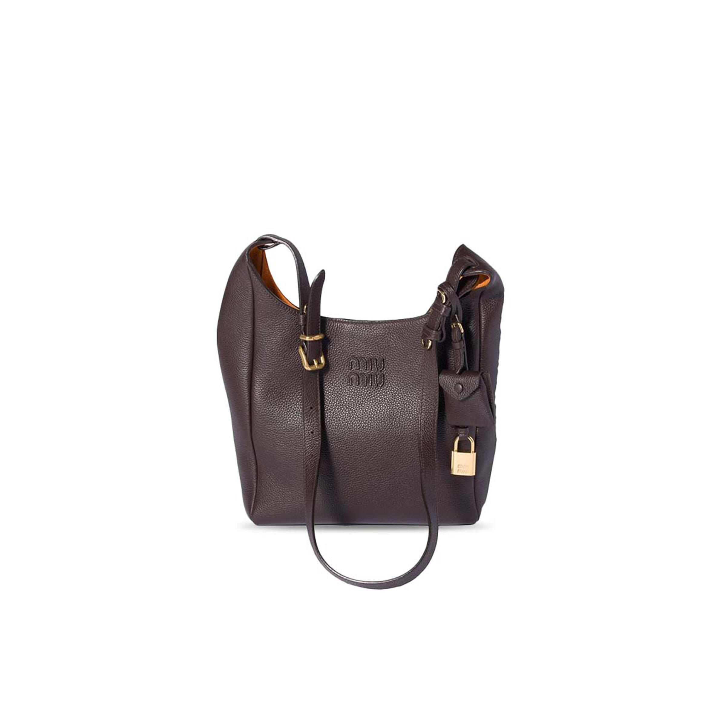 MIU MIU LEATHER BUCKET BAG 5BE098 (28*22.5*12cm)